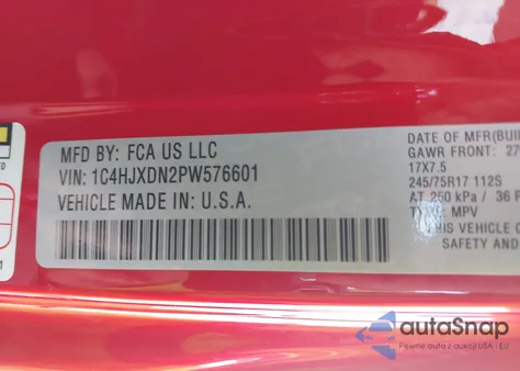 2023 Jeep Wrangler 4-Door Sport S 4X4 from USA, damaged, VIN 1C4HJXDN2PW576601